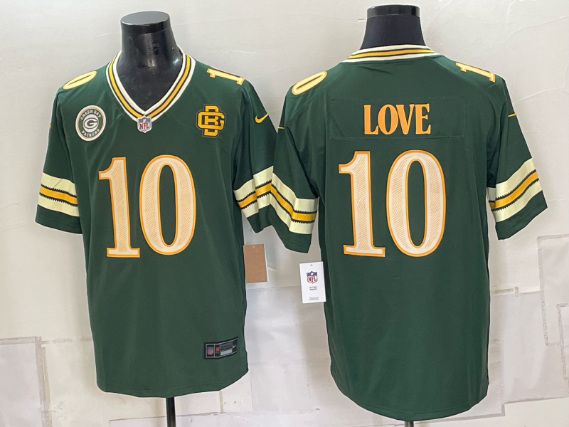 Men Green Bay Packers #10 Jordan Love green Rivalries Nike 2026s NFL Game Jersey 0907004->green bay packers->NFL Jersey